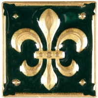 Bronzová dekorace Enameled Lily 1648, 5x5 cm